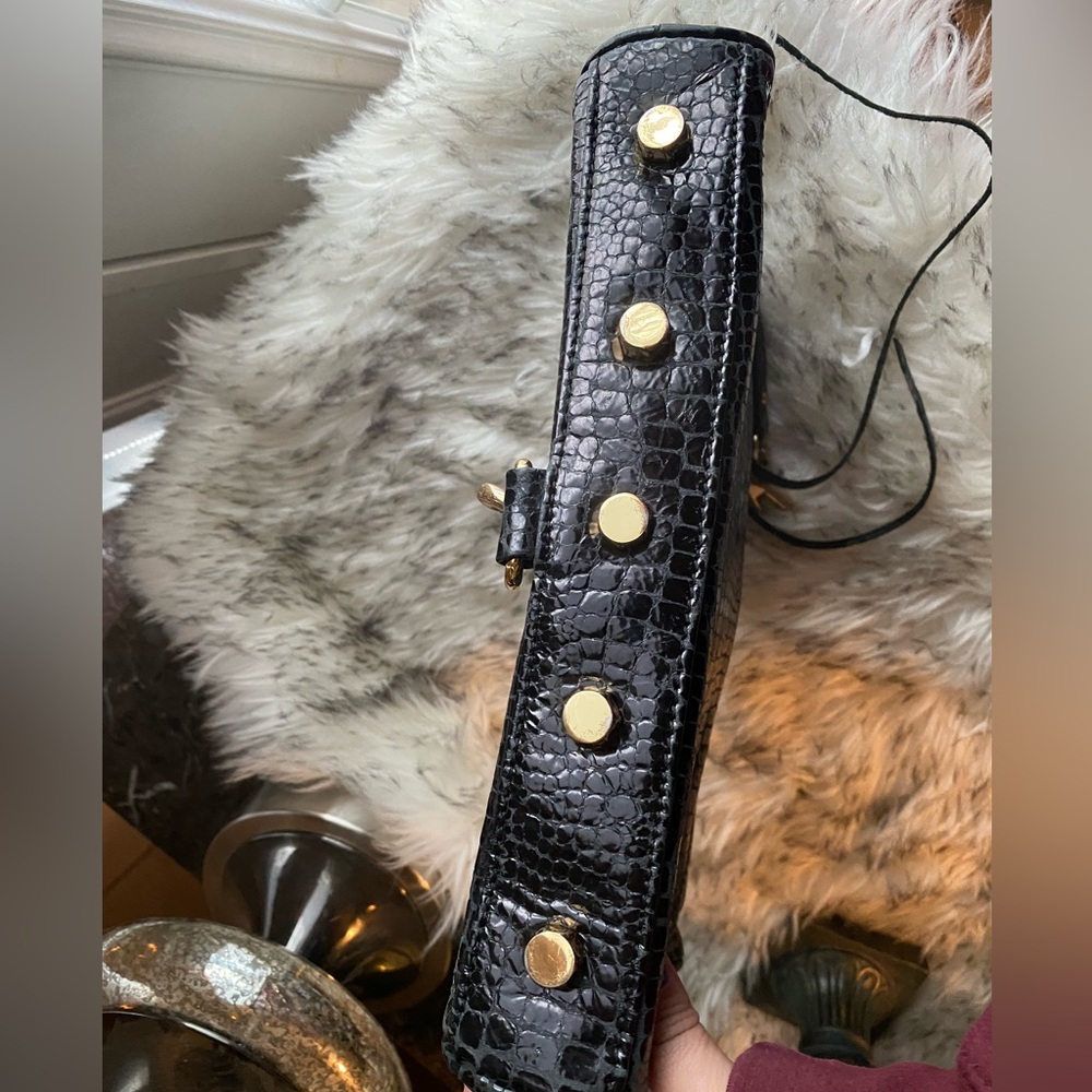 Rebecca Minkoff MAC Black Crocodile-Embossed Leather Bag - Picture 11 of 12